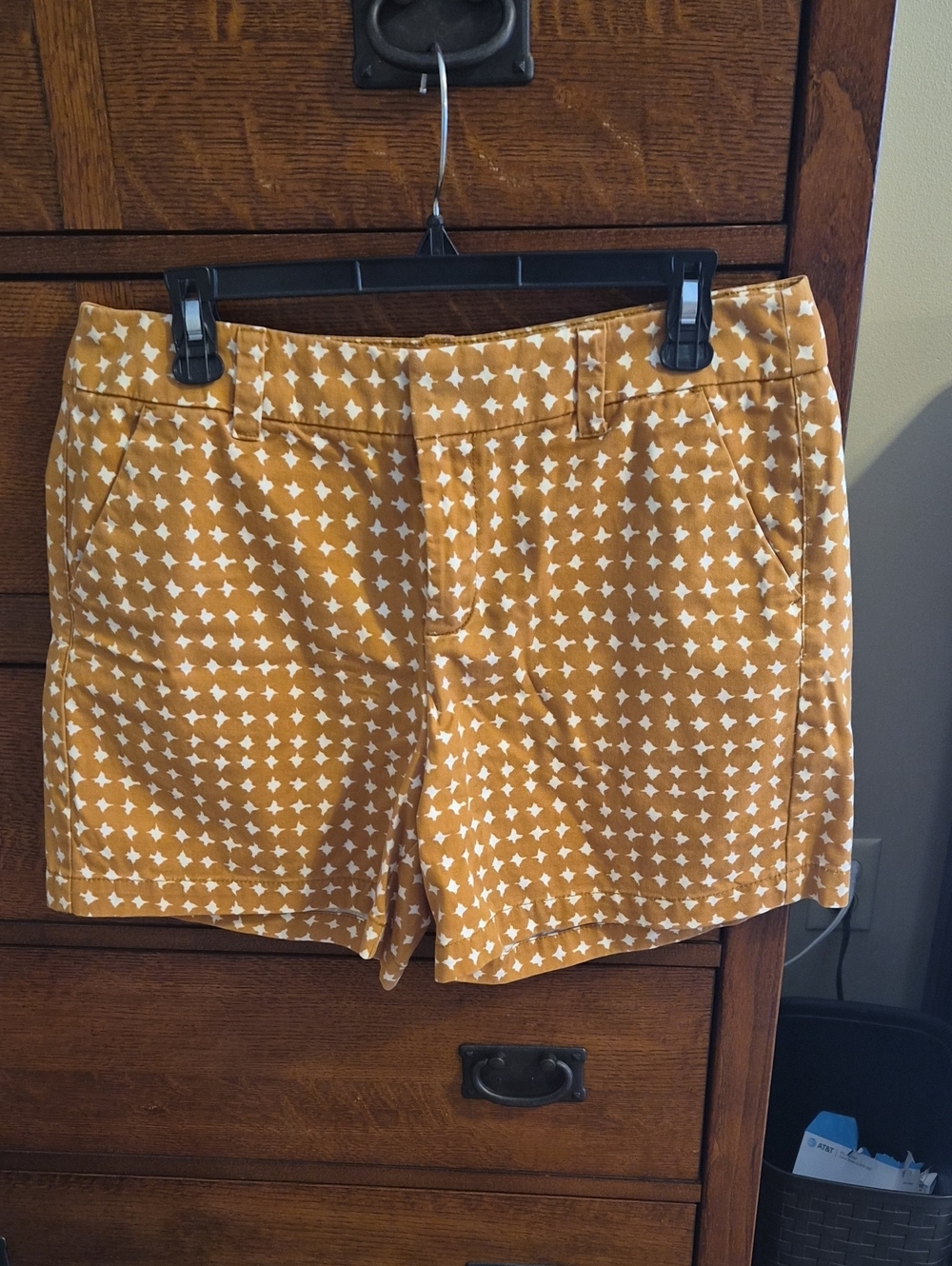 Merona Mustard Yellow Printed Women's Shorts